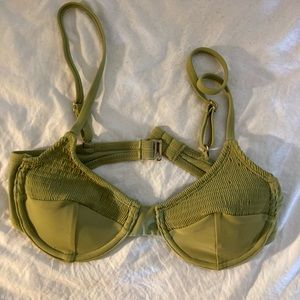 Green cup wired bathing suit top